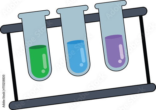 Chemical test tubes illustration vector