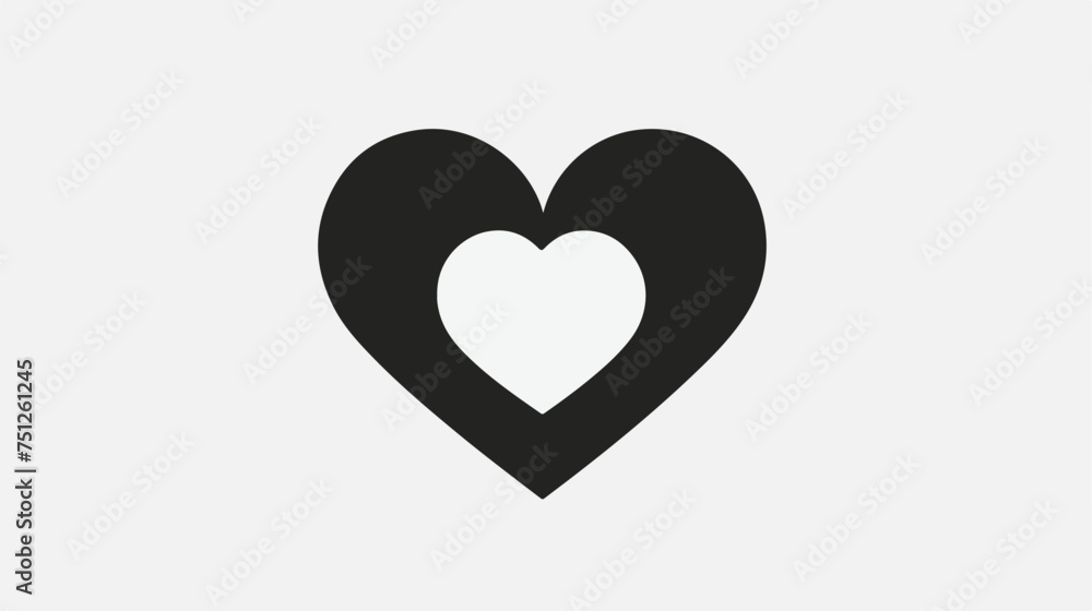 Vector Heart icon. black Lovector symbol with trendy flat