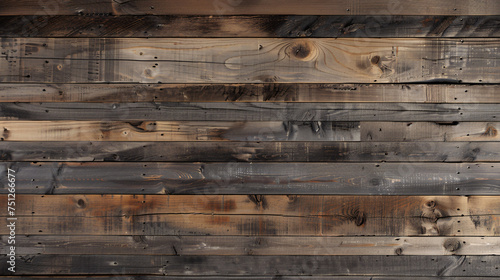 full screen view of retro, worn, cozy wooden planks from a perfect frontal view