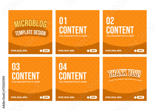 Microblog or carousel design template