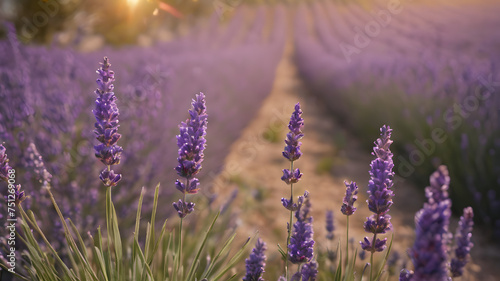 Magical and medicinal lavender, used by native americans, digital art, 4k, super highly details