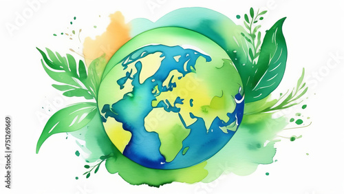 World Health Day. Global Health Awareness Concept  Green Earth day  Save the world and Global healthcare concept.