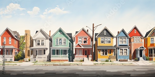 American homes on sunny day photo