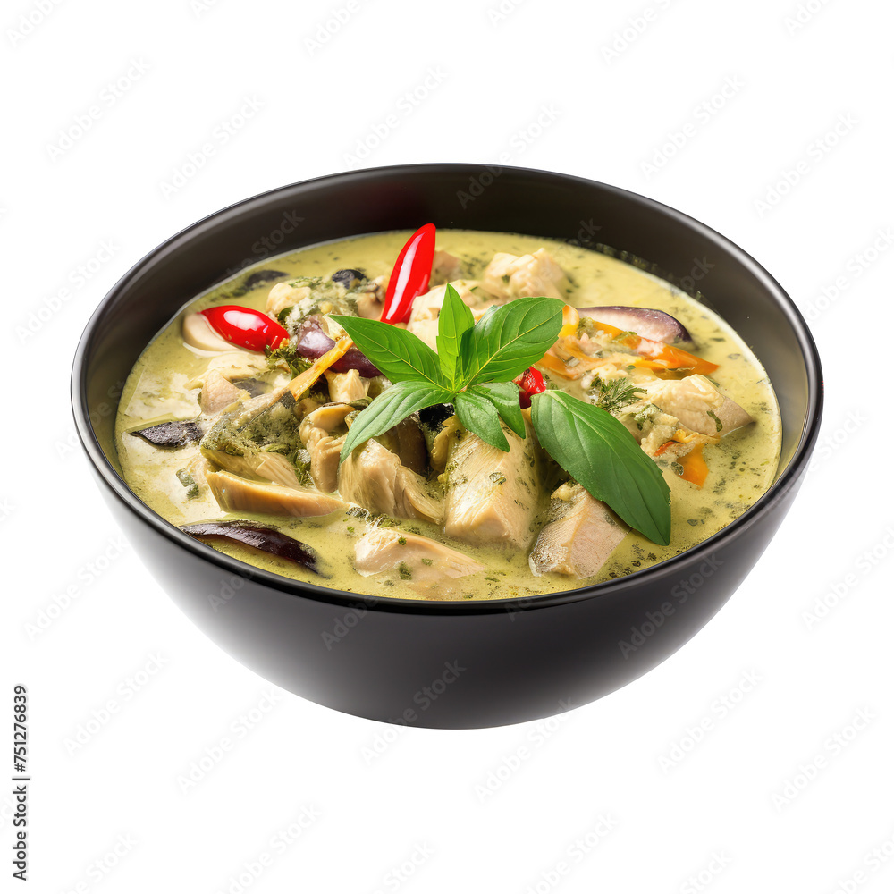 thai curry isolated on white