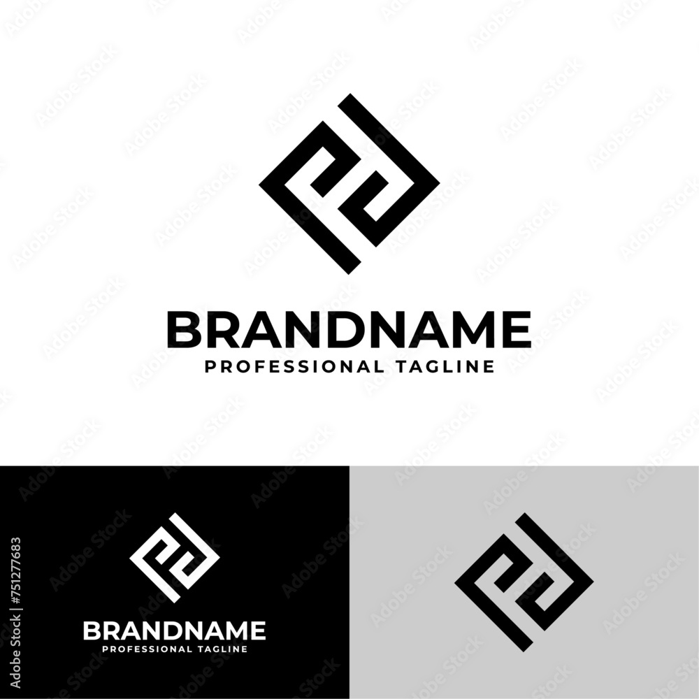 Obraz premium Letters PD Monogram Logo, Suitable for business with PD or DP initials