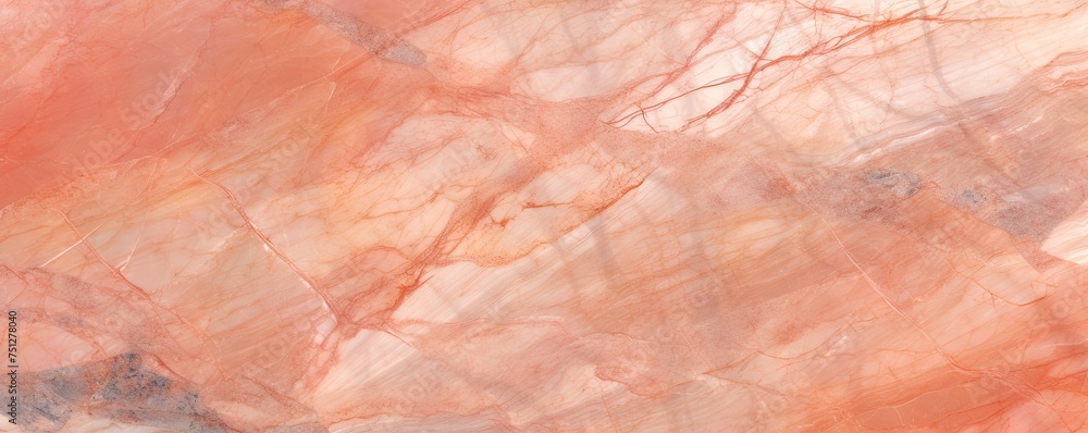 Abstract peach fuzz marbleized stone marble granite texture background panorama banner marbled, seamless pattern