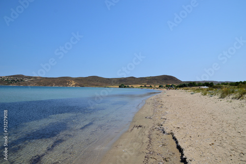 sea view (seascape, sea landscape) - Paralia Saravari, Ag. Theodoros, Lemnos, Greece, Aegean sea