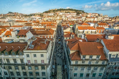 Baixa neighborhood in Lisbon, Portugal