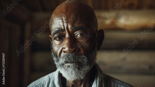 Portrait of a thoughtful senior man with a gray beard.