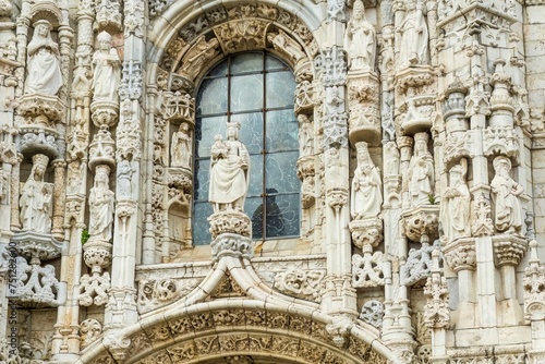 Exterior of the Santa Maria church in Belem, Lisbon, Portugal