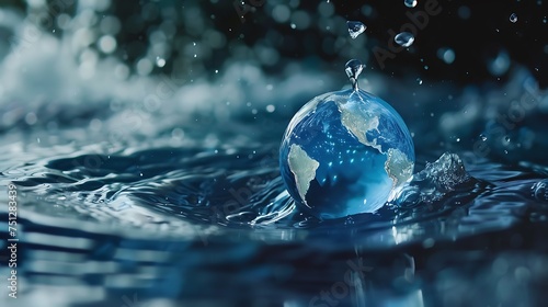 World water day, saving water and environmental protection concept photo