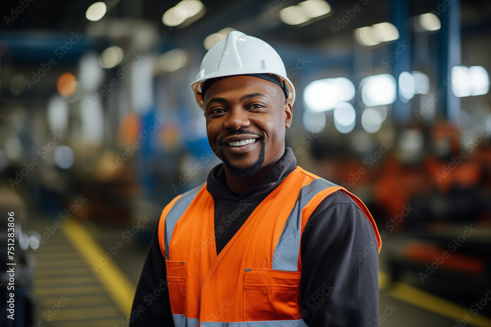Smiling afro american man at work in a factory. Worker recruitment. Job offer. Work in industry. Jobs in a factory. Factory in Europe. African man. Black man.
Smiling afro american man at work in a factory. Worker recruitment. Job offer. Work in industry. Jobs in a factory. Factory in Europe. African man. Black man.
