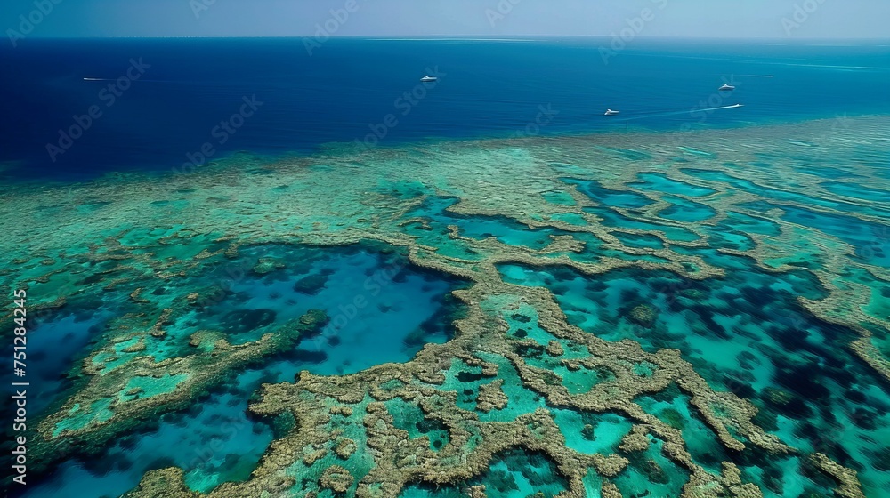 Scuba diving in the Great Barrier Reef, with a vibrant and diverse underwater world