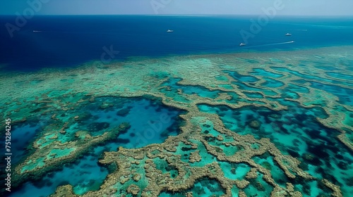 Scuba diving in the Great Barrier Reef, with a vibrant and diverse underwater world