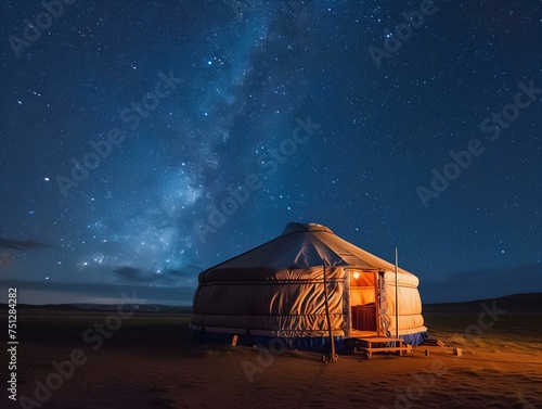 Staying in a yurt on the Mongolian plateau, with an incredible starry sky above