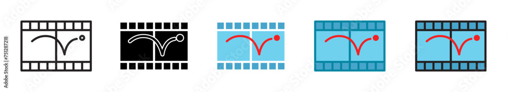 Animation Vector Illustration Set. Motion Craft Sign suitable for apps ...
