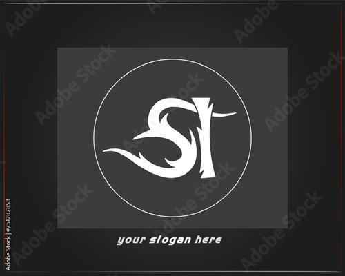  SI logo.SI abstract.SI latter vector Design.SI Monogram logo design .company logo