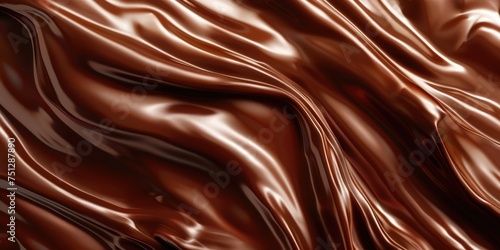 liquid brown chocolate flowing