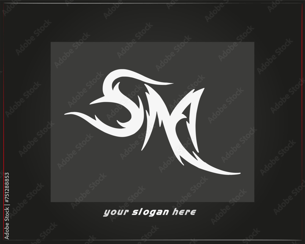  SM logo.SM abstract.SM latter vector Design.SM Monogram logo design .company logo