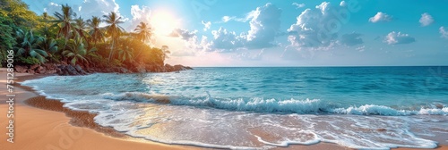 Tranquil Beach Scene Exotic Tropical Lands, HD, Background Wallpaper, Desktop Wallpaper