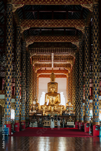 Prayer hall of Wat Suan Dok temple in Chiang Mai photo