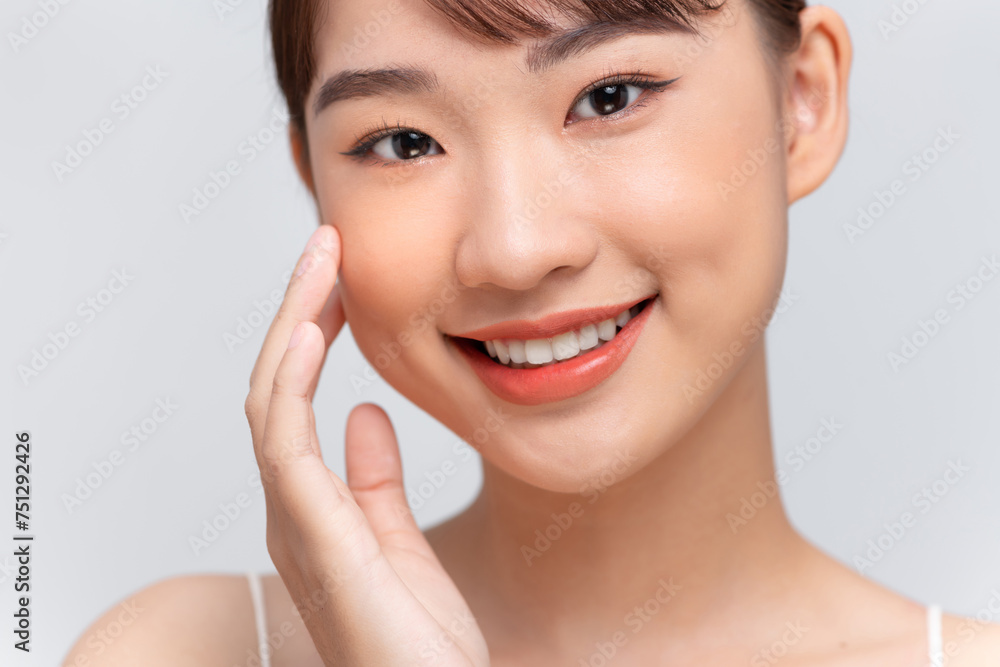 Lovely Asian beauty woman with natural makeup style on face Lovely Asian beauty woman with natural makeup style on face