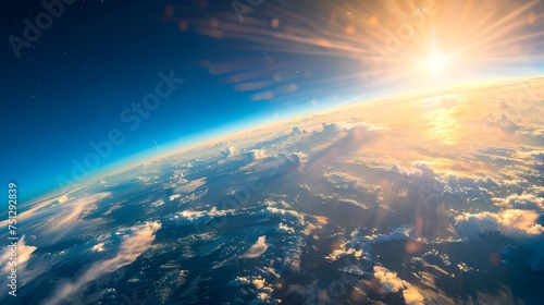 sunrise over the earth