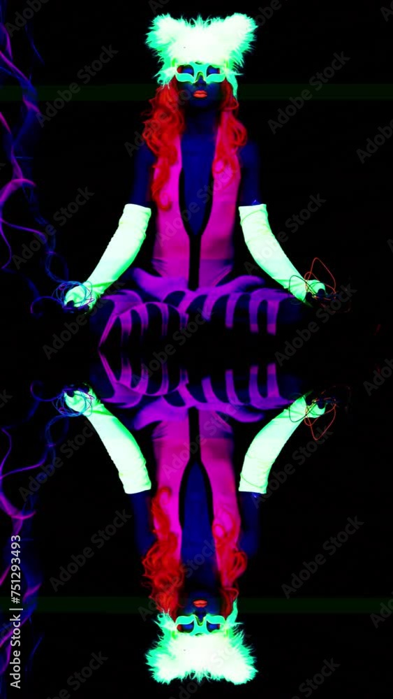 female yoga instructor in vertical female yoga instructor in vertical