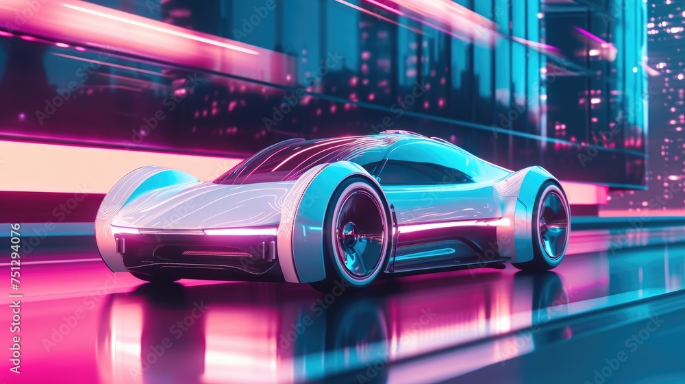Futuristic electric car Futuristic electric car