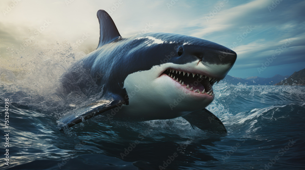 Fototapeta premium shark in the sea