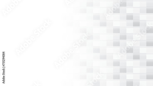 Abstract geometric white and gray color background with rectangle pattern. Vector illustration.