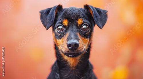 Charming Fox Terrier Amidst Autumn Splendor - Portrait in Fall Generative AI photo
