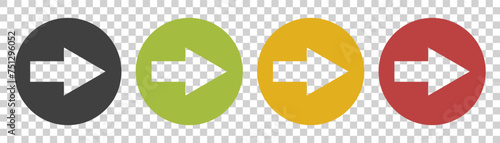 Arrow set icon. Colored arrow symbols. Isolated vector graphic elements with arrows