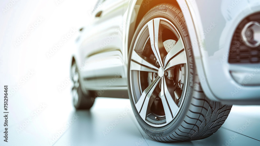 car tires isolated on a white background