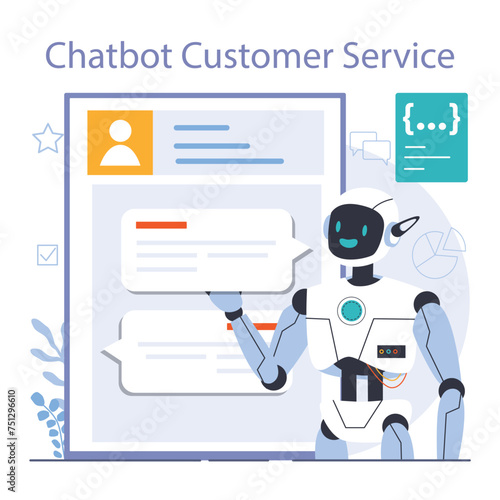 Chat bot. AI-powered customer service. Online consultation with artificial