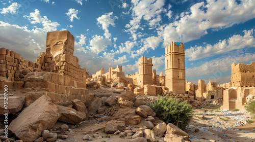 Al Diriyah old capital . Diriyah ruins  Saudi culture photo