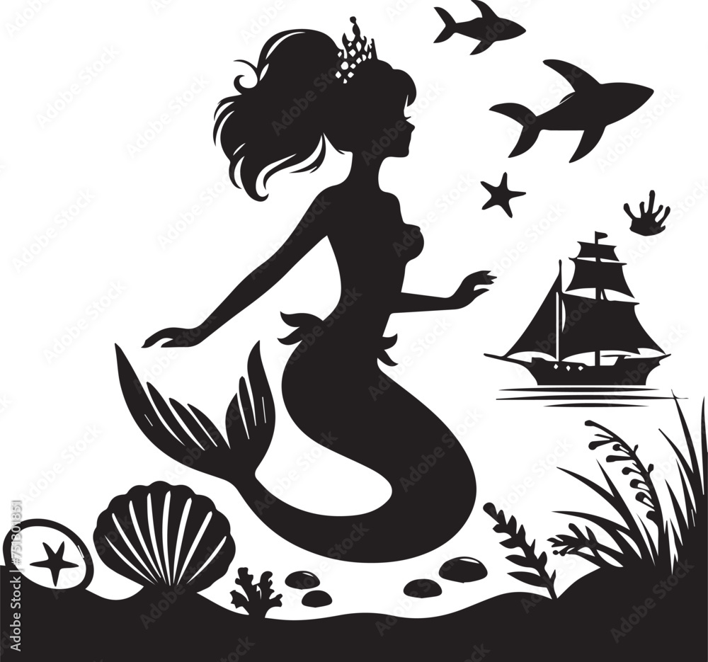 Mermaid Silhouettes EPS Small Mermaid Vector Mermaid Clipart
Mermaid Silhouettes EPS Small Mermaid Vector Mermaid Clipart