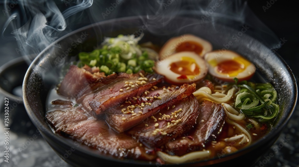 Pork Tonkotsu Ramen (Japanese ramen noodles) Pork Tonkotsu Ramen (Japanese ramen noodles)