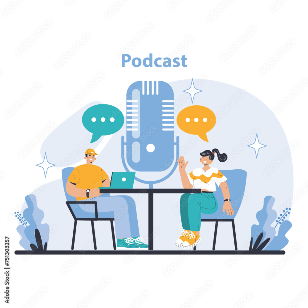 Mass media concept. Flat vector illustration. Mass media concept. Flat vector illustration.