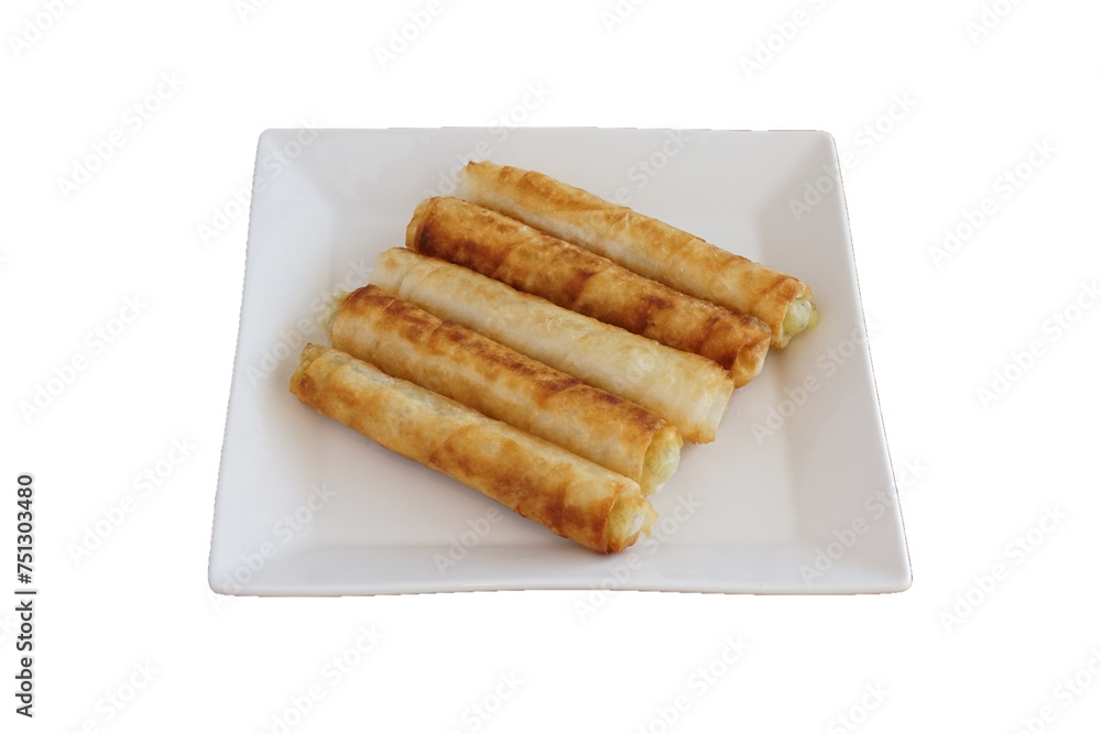 spring roll, Traditional Turkish pastry, Sigara Boregi, Cigar Borek. spring roll, Traditional Turkish pastry, Sigara Boregi, Cigar Borek.