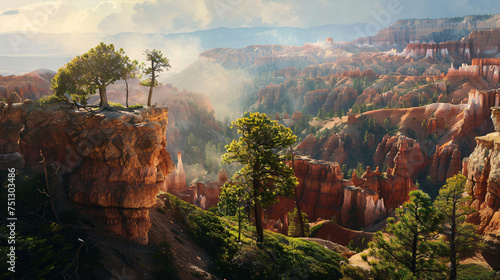 Beautiful view of one of the Utah Bryce Canyon photo