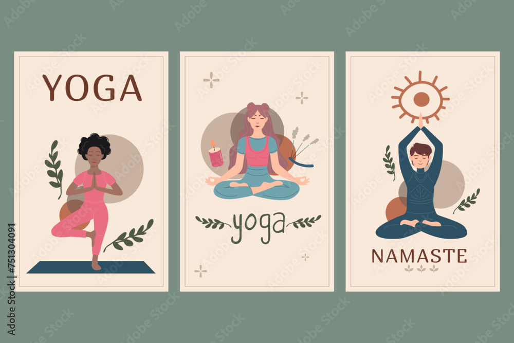 International Yoga Day poster template International Yoga Day poster template