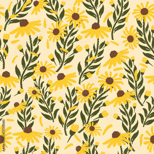 floral motif pattern in vector suitable for fabric, fashion, background, wallpaper, wrapper, cover, etc. 