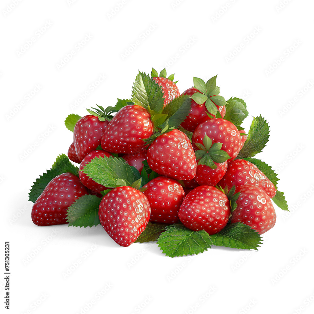 Strawberries pile on the floor, Healthy organic berry natural ingredients concept, AI generated, PNG transparency with shadow Strawberries pile on the floor, Healthy organic berry natural ingredients concept, AI generated, PNG transparency with shadow