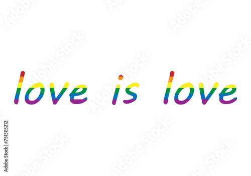 Título de amor es amor con bandera del orgullo lgbtiq.