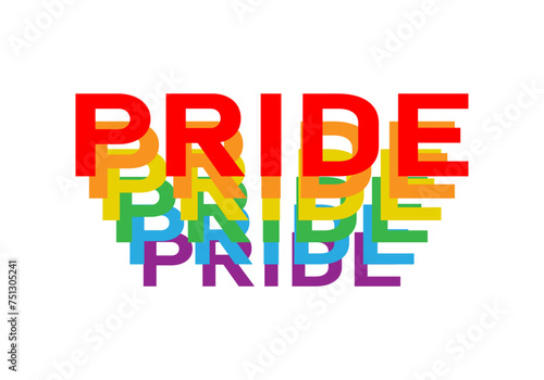 Título del orgullo con bandera lgbtiq. 