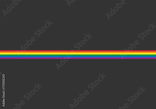 Bandera del orgullo lgbtiq en fondo negro. 