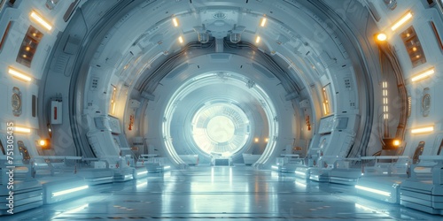 A nuclear fusion reactor in a futuristic power plant photo