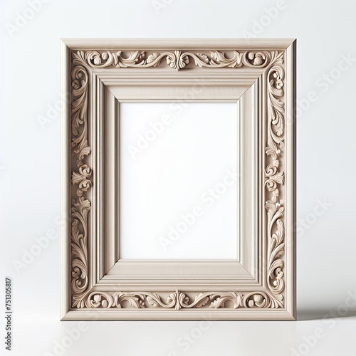 old vintage antique royal photo frame with beautiful carvings