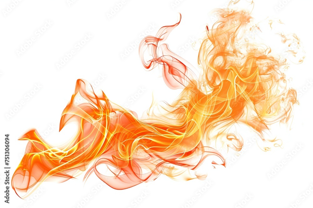 Fire design element isolated on white background Generative Ai Fire design element isolated on white background Generative Ai